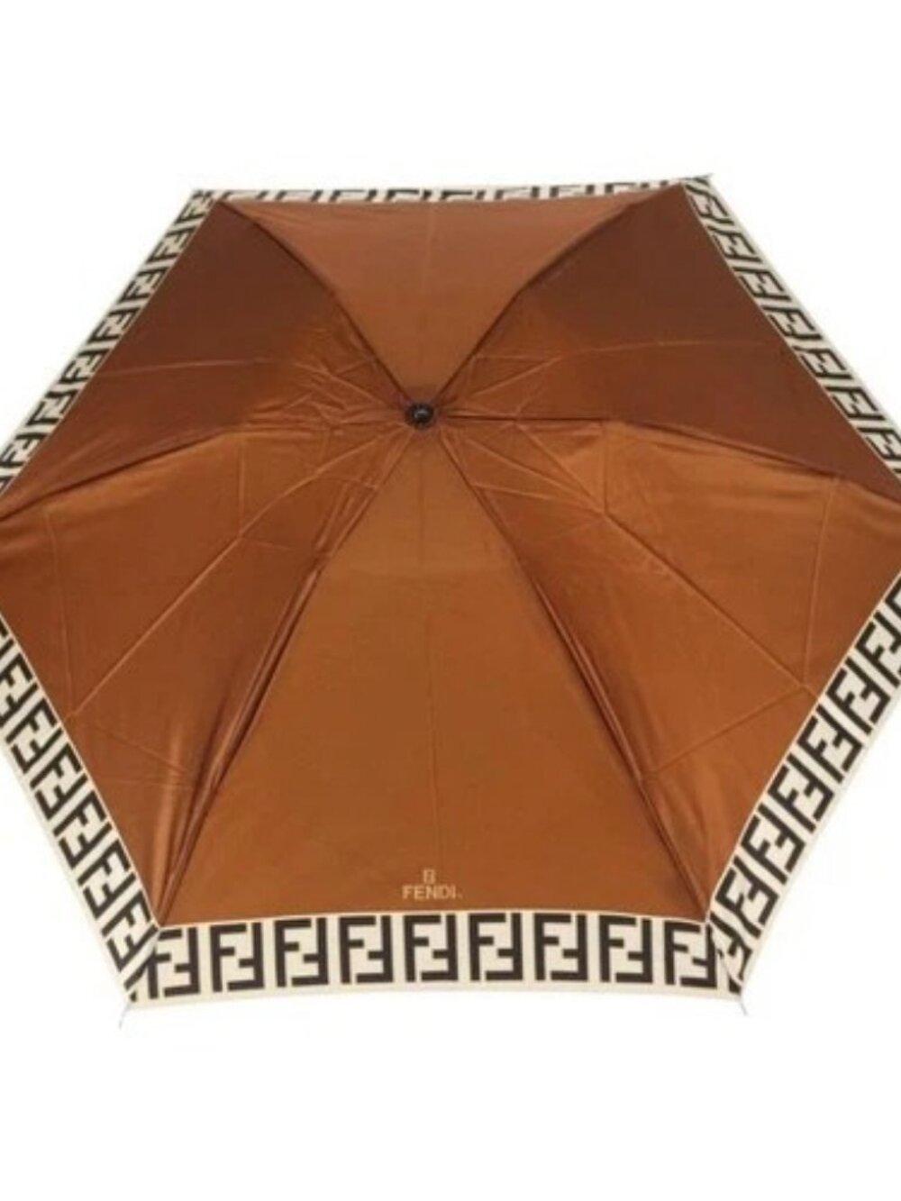 FENDI Zucca Canvas Umbrella Nylon Brown Black - Picture 2 of 16